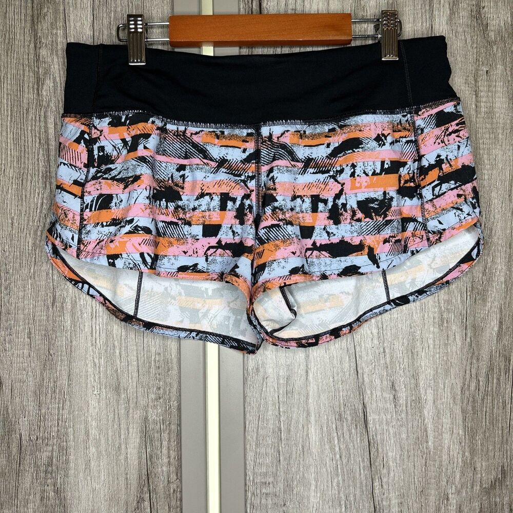 Lululemon Women Speed Up Shorts Lined Inversion Multicolor Size 6